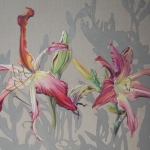 "Lilies" 40" x 60" oil on linen ©mary warner